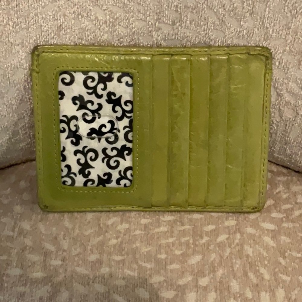 Hobo, Kermit green, leather card holder.